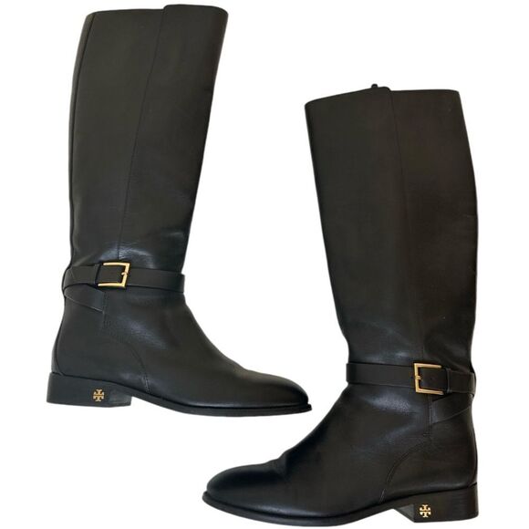 TORY BURCH Thora Black Patent Leather Boots - Picture 7 of 13